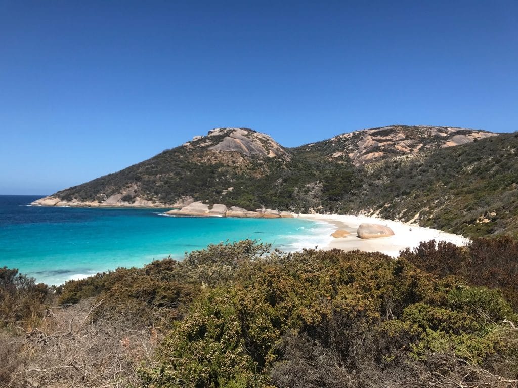 Plage d'Albany avec sable blanc et eau turquoise