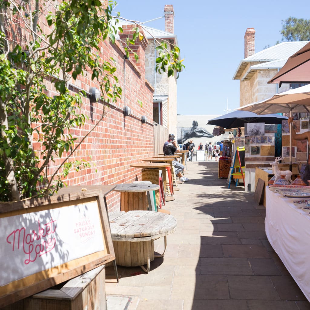 Marché de rue de Fremantle dans la région de Perth en Australie