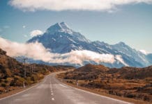 location vehicule nouvelle zelande road mount cook