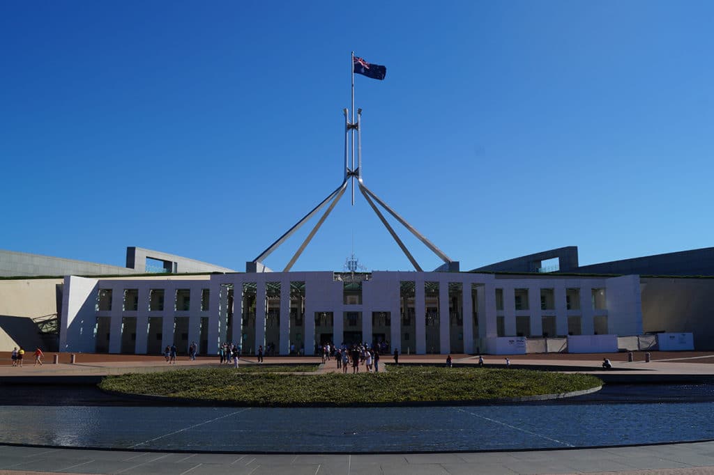 Parlement australien de Canberra en Australie