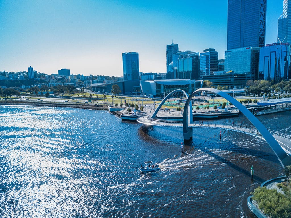 vue sur elizabeth quay à Perth