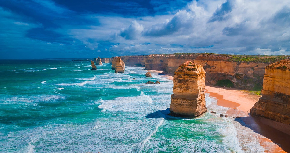 Vue sur les 12 Apotres sur la great ocean road en Australie