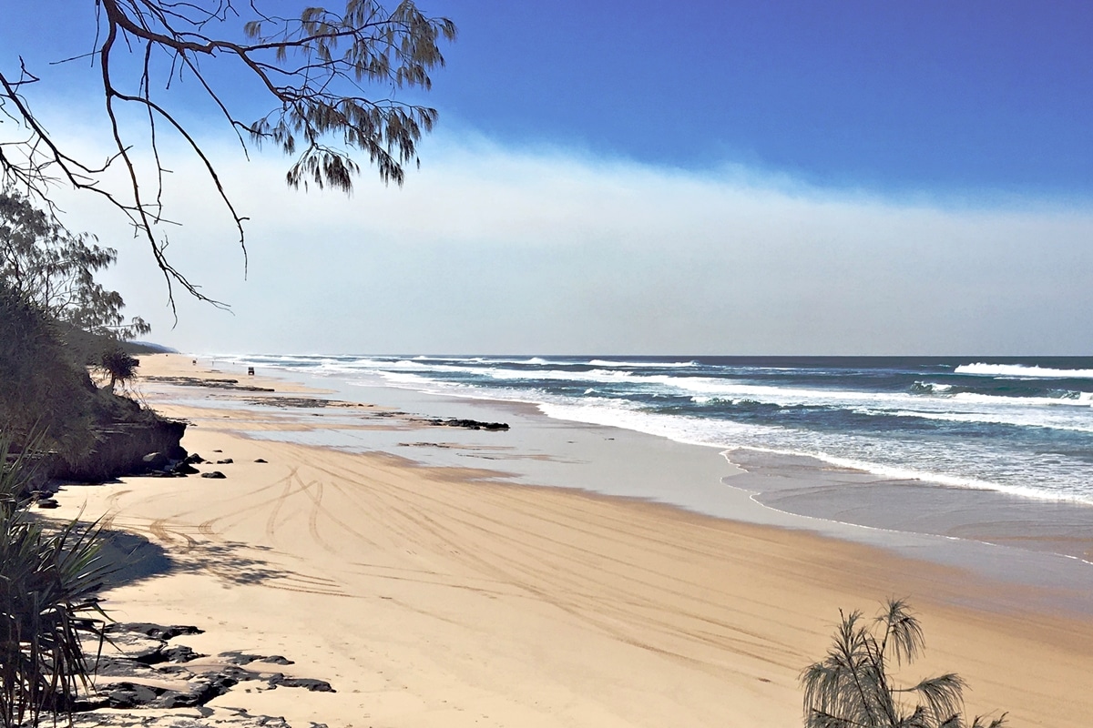 La plage de 75 Mile Beach - Fraser Island K'gari