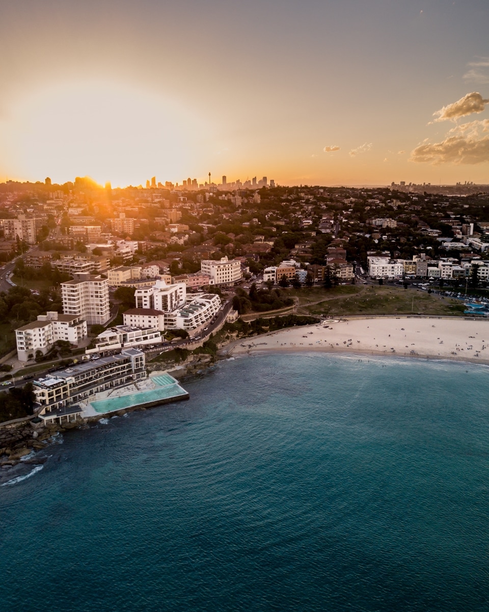 Vue aérienne de Bondi Beach - Sydney - New South Wales