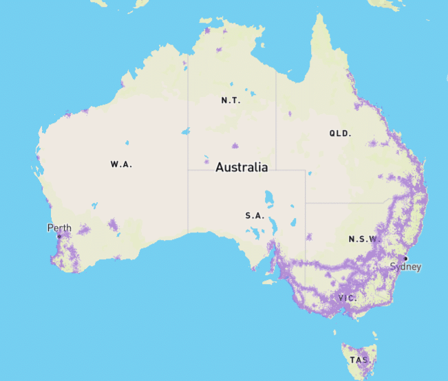 couverture réseau vodafone téléphone Australie