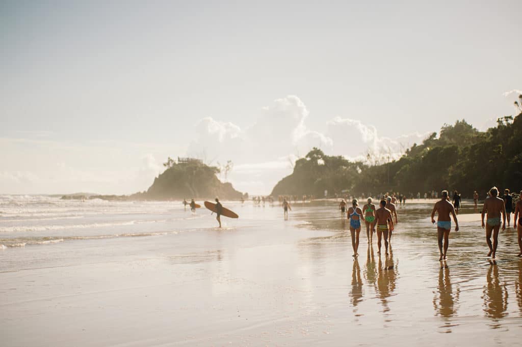 Plage de byron bay en australie