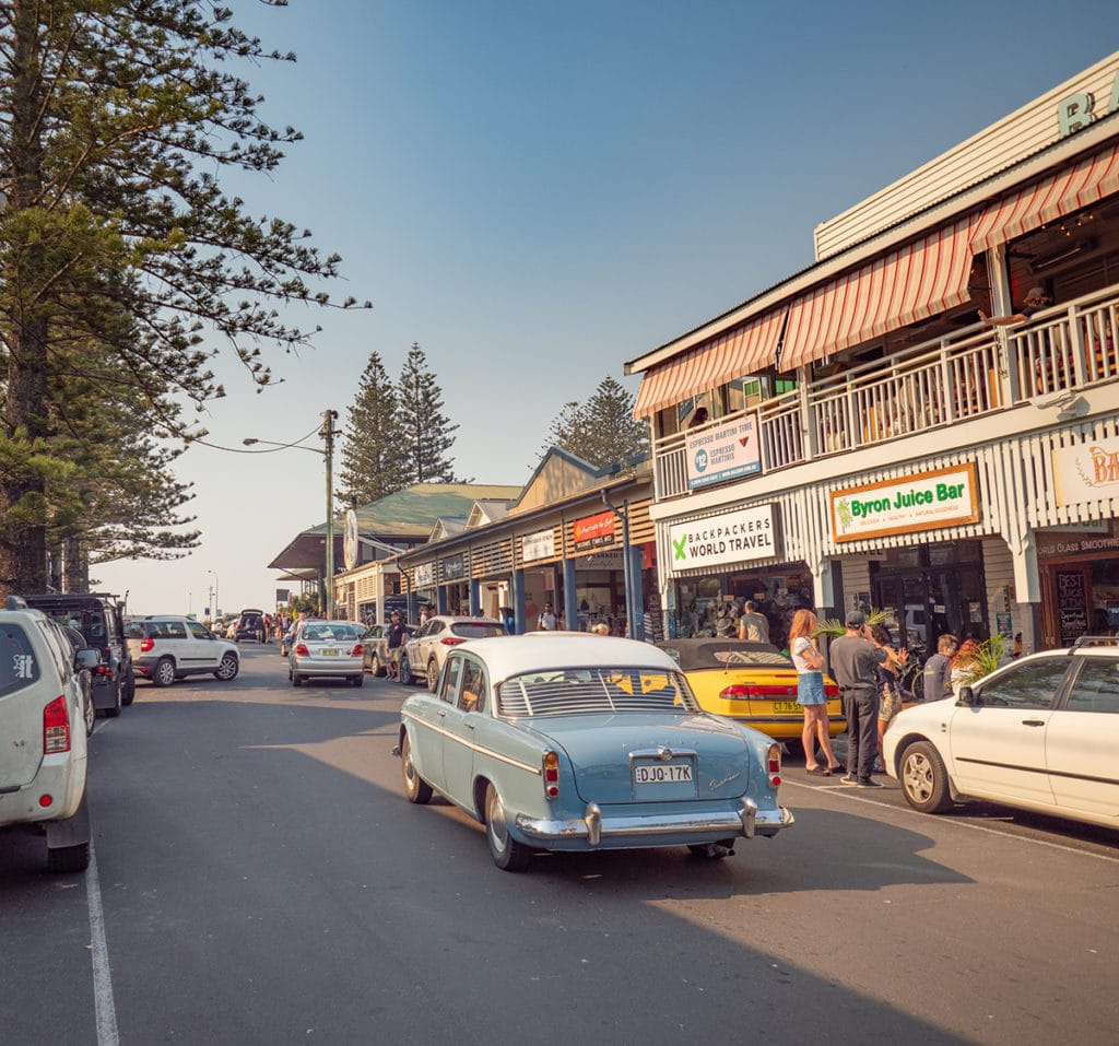 Centre ville de Byron Bay en Australie