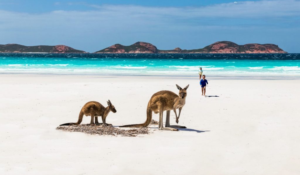 plage de sable blanc à Esperance