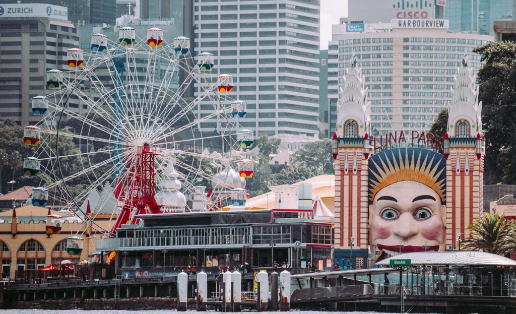 Luna Park à Sydney dans la baie de Sydney