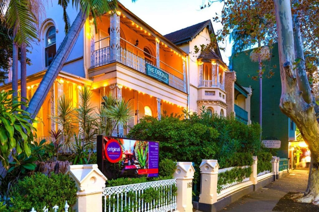 Extérieur de l'auberge The Original Backpackers à Kings Cross à Sydney