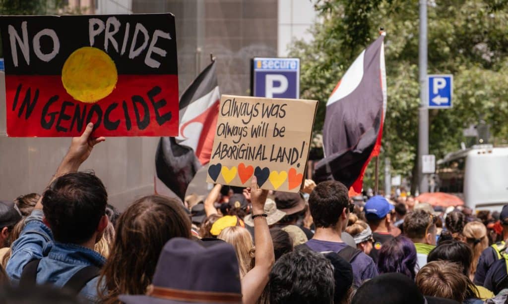 manifestations contre les célébrations de l'australia day, la fête nationale australienne