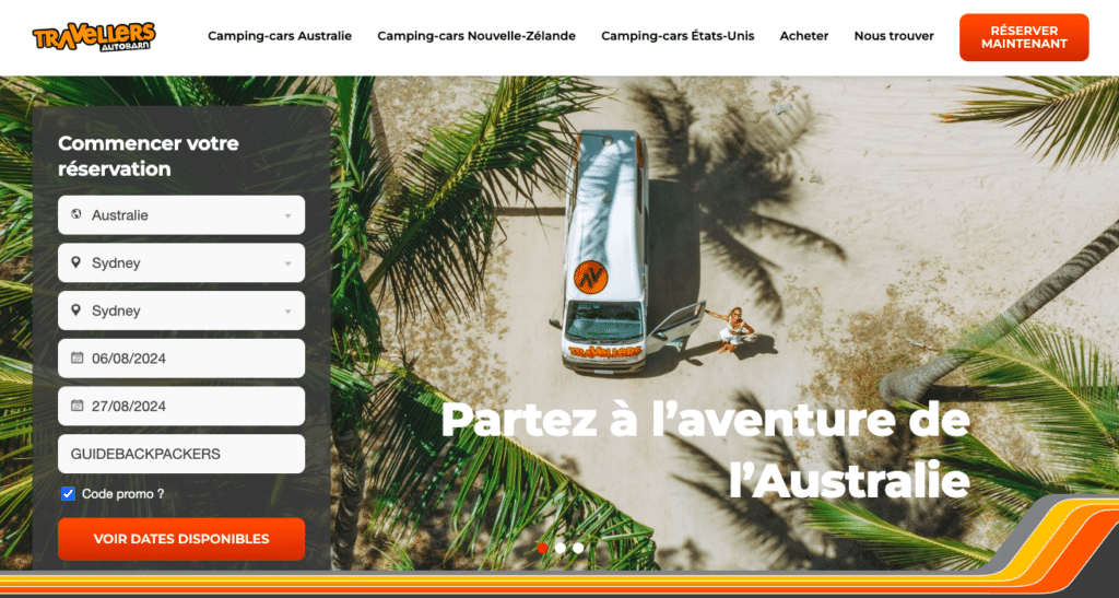 Code promo Travellers Autobarn pour Australie, Nouvelle Zélande