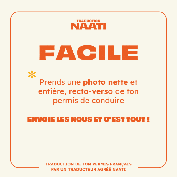 Traduction NAATI – Permis de conduire pour l’Australie – Image 3
