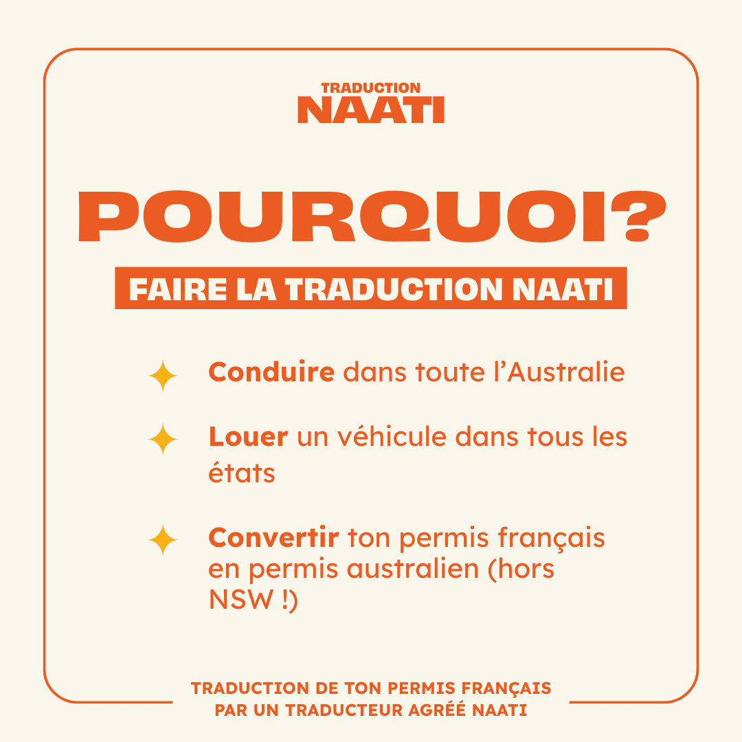 Traduction NAATI – Permis de conduire pour l’Australie – Image 4
